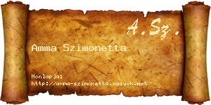 Amma Szimonetta névjegykártya